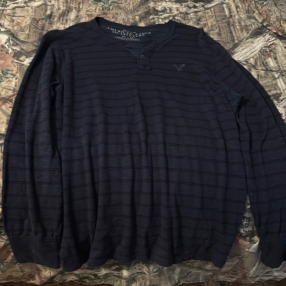 Men's Black Striped Shirt